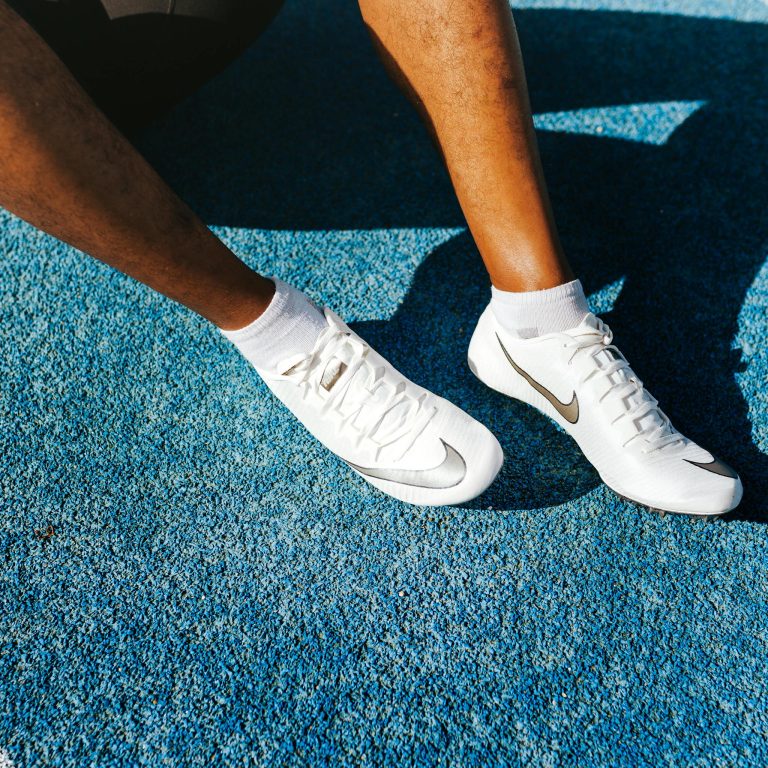 Close-up of a Man Wearing Nike Soccer Cleats